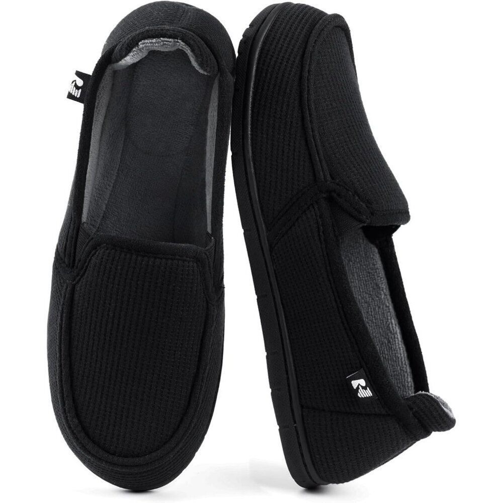 Women's Two Tone All Black Hoodback Removable Rubber Insole Slipper Boot shoes